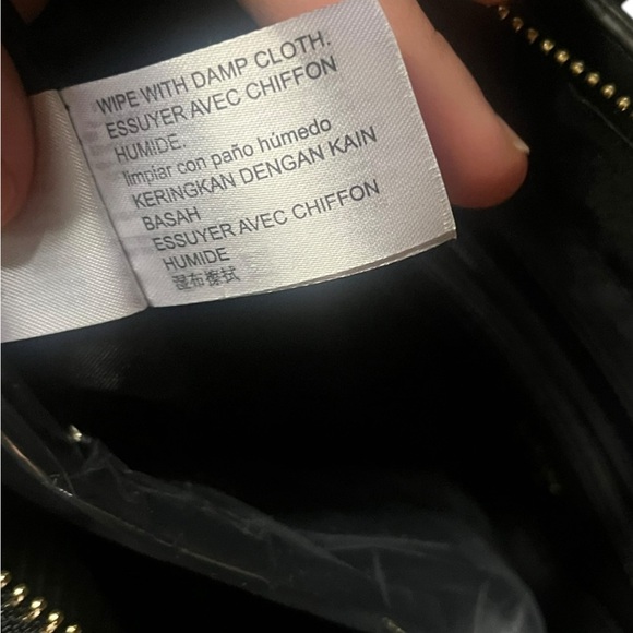 Valentino Orlandi Large Satchel Black Crossbody Vegan Leather Purse NWOT Italy - Picture 8 of 8